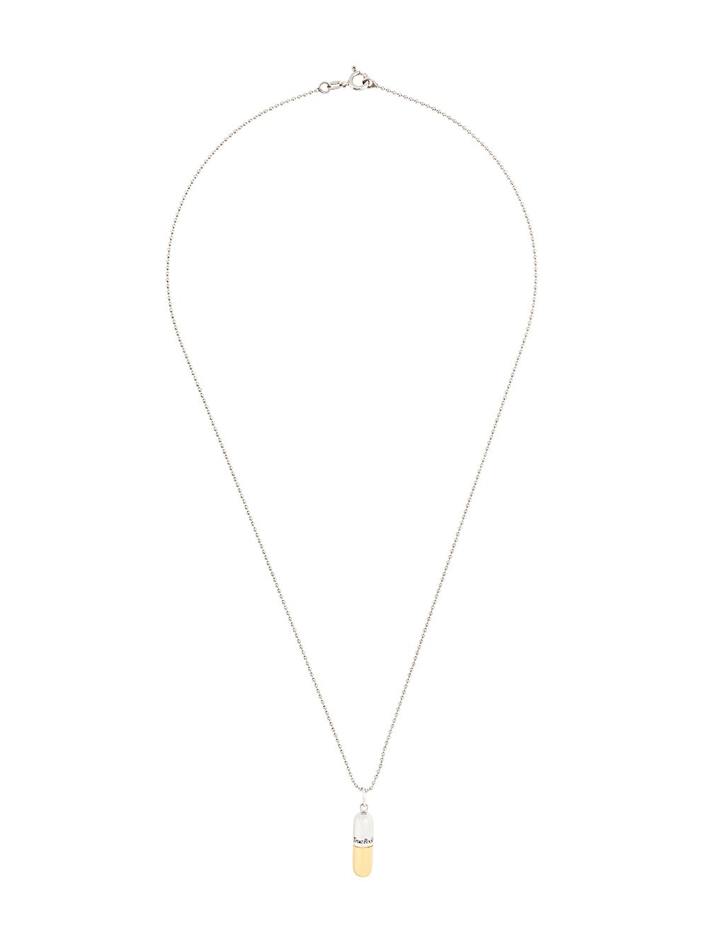 True Rocks small pill pendant necklace - 金属色