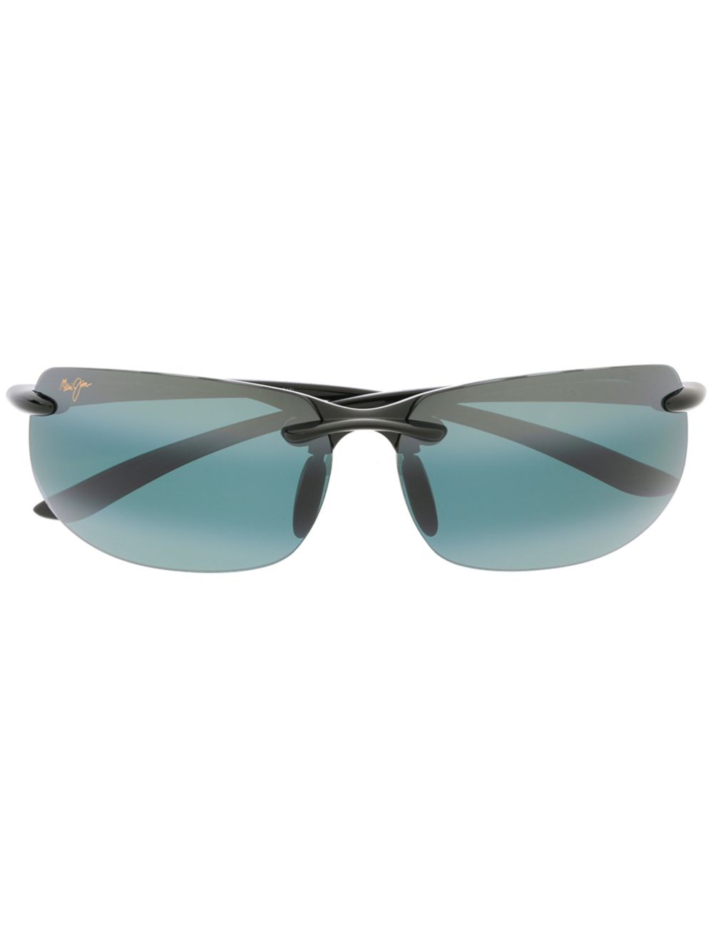 Maui Jim Banyan弧形无框太阳眼镜 - 黑色