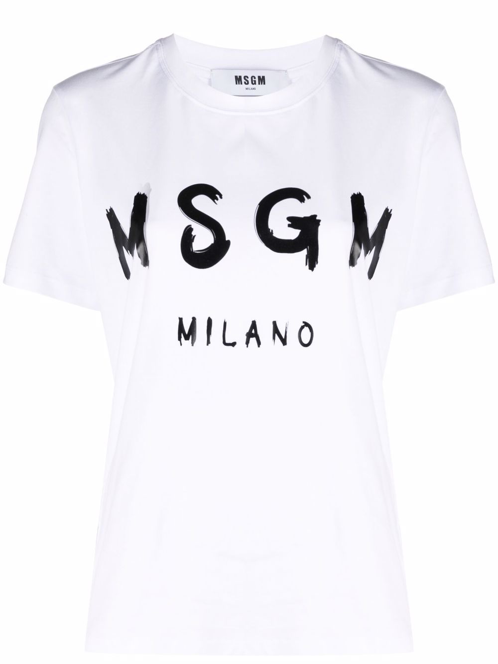 MSGM logo印花T恤 - 白色