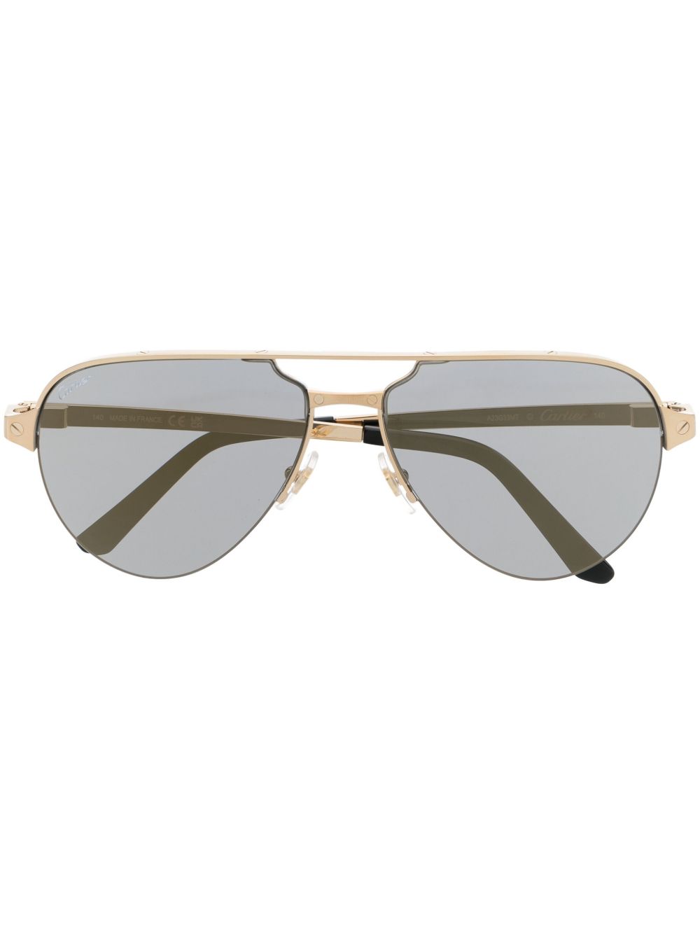 Cartier Eyewear 飞行员太阳眼镜 - 金色