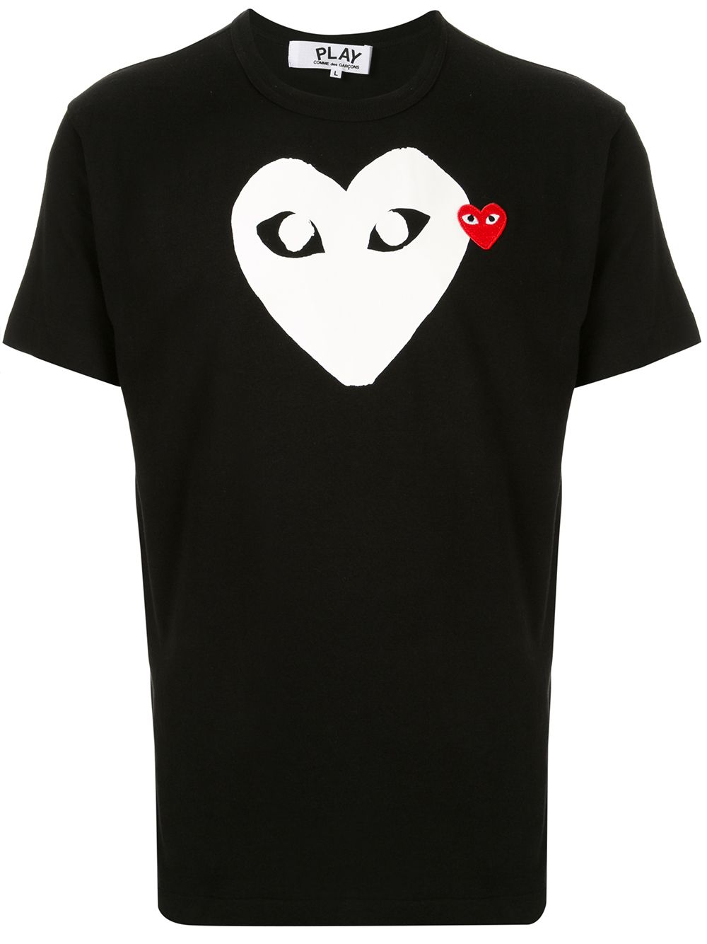 Comme Des Garçons Play logo印花T恤 - 黑色