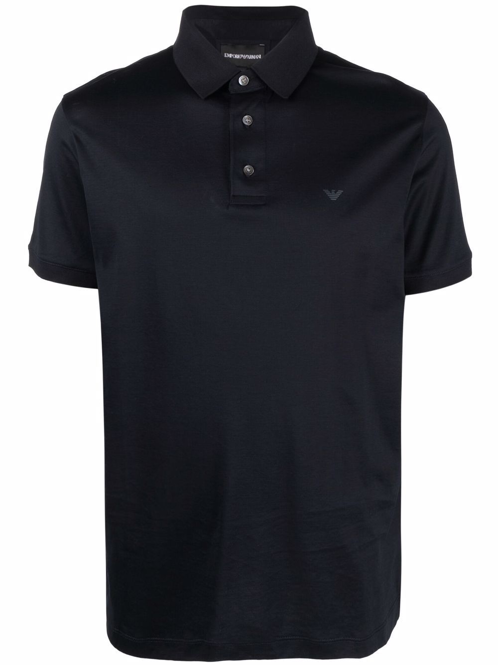 Emporio Armani 老鹰图案polo衫 - 蓝色