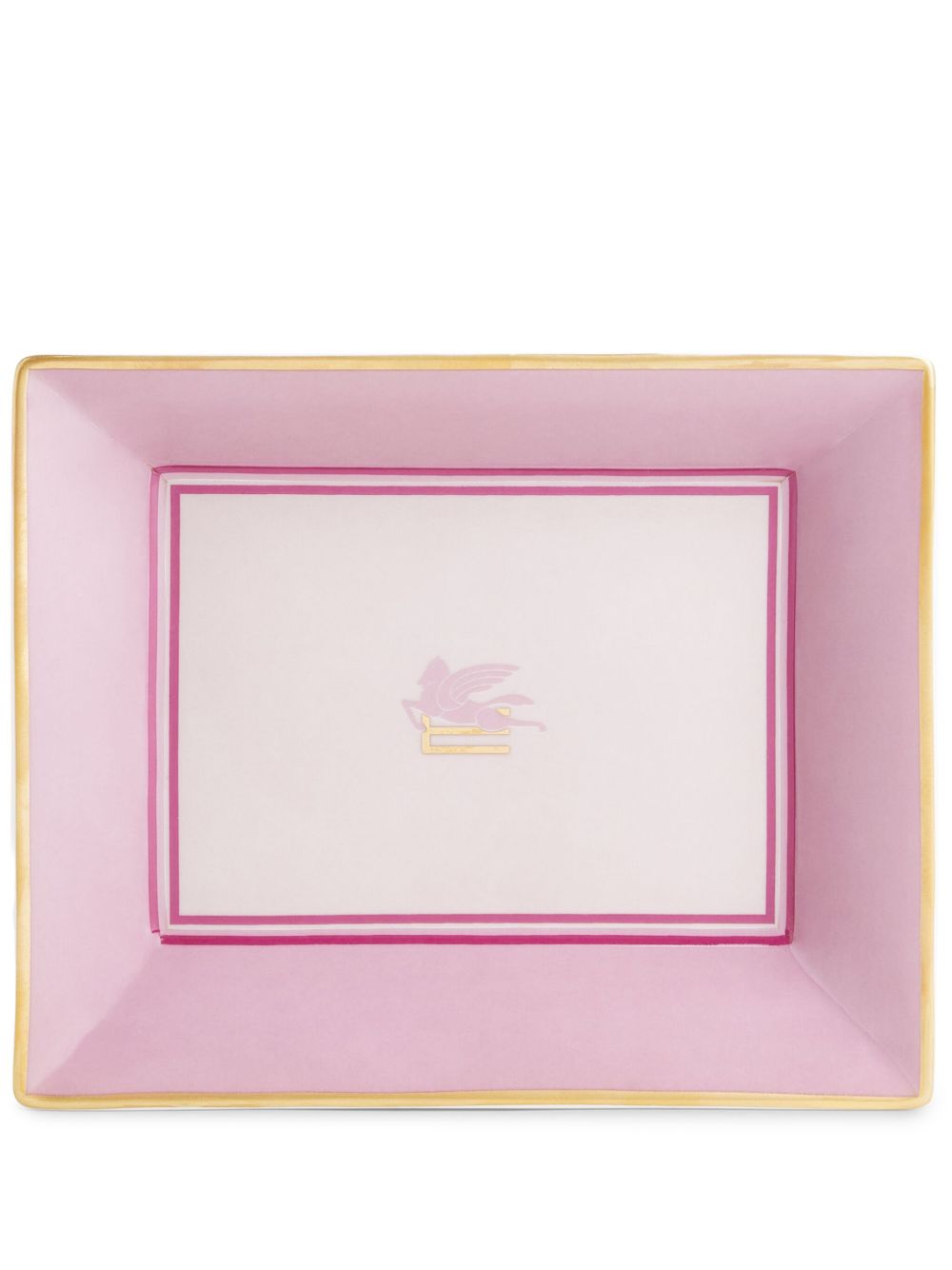ETRO HOME Pegaso 图案陶瓷托盘 - 粉色