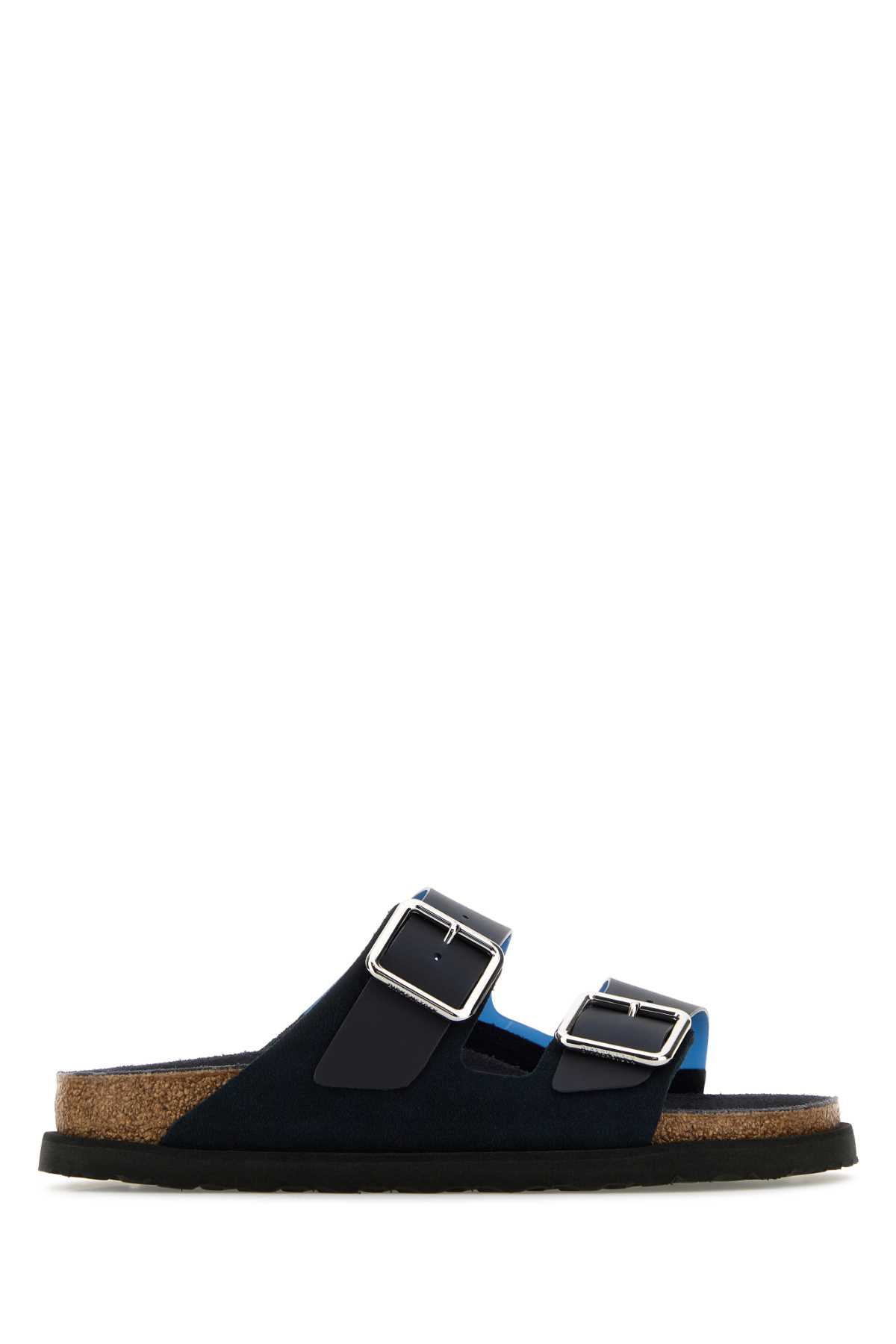 Birkenstock 1774海军蓝绒面革和PVC永恒阳光亚利桑那州拖鞋