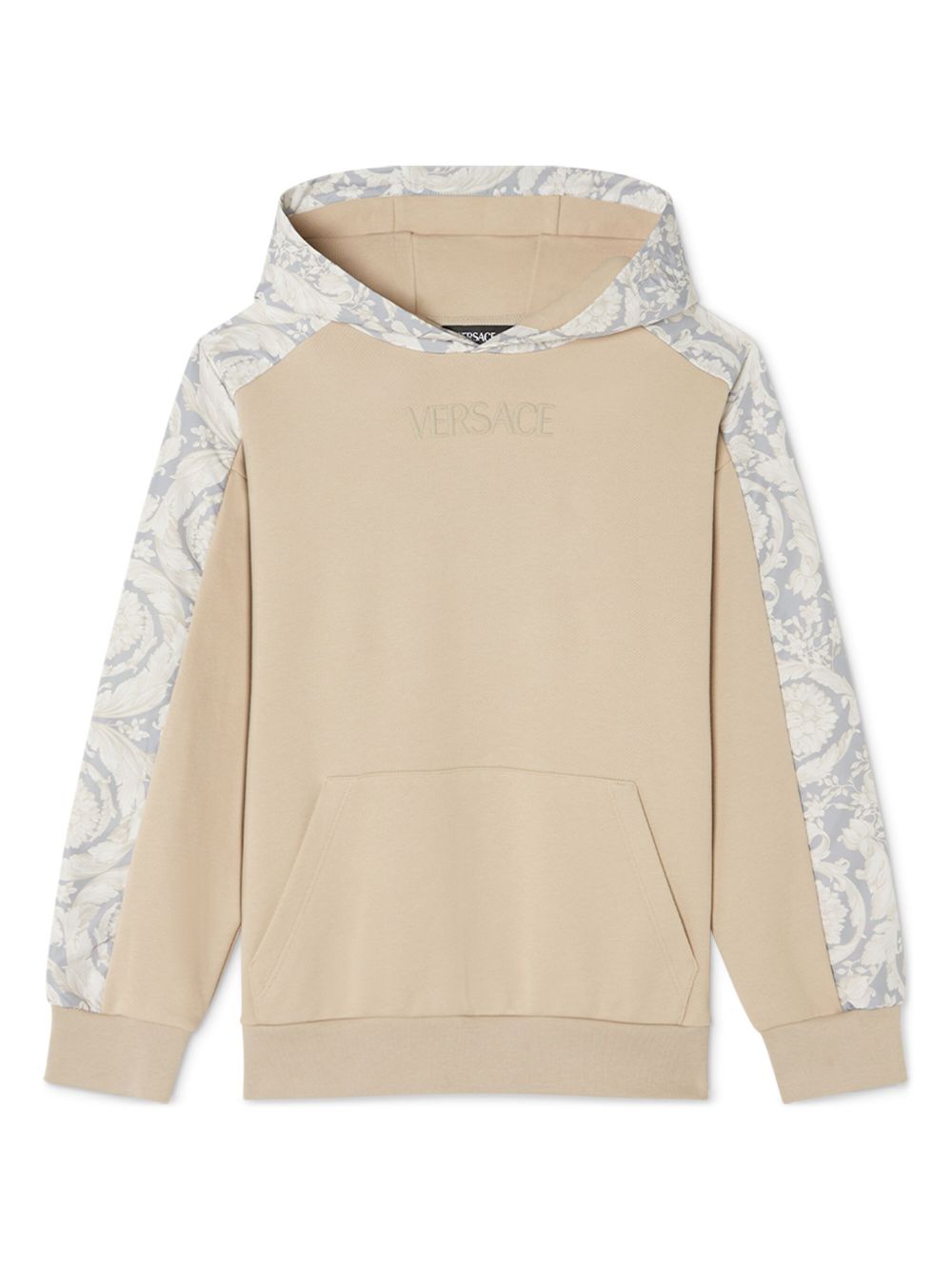 Versace Kids Barocco 图案连帽衫 - 中性色