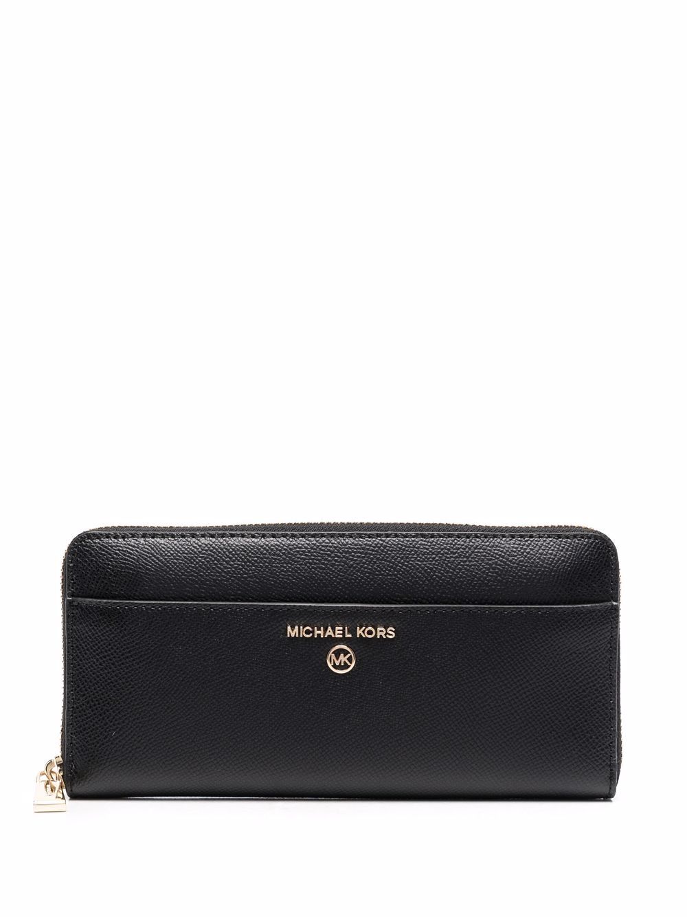 Michael Michael Kors logo标牌拉链钱包 - 黑色