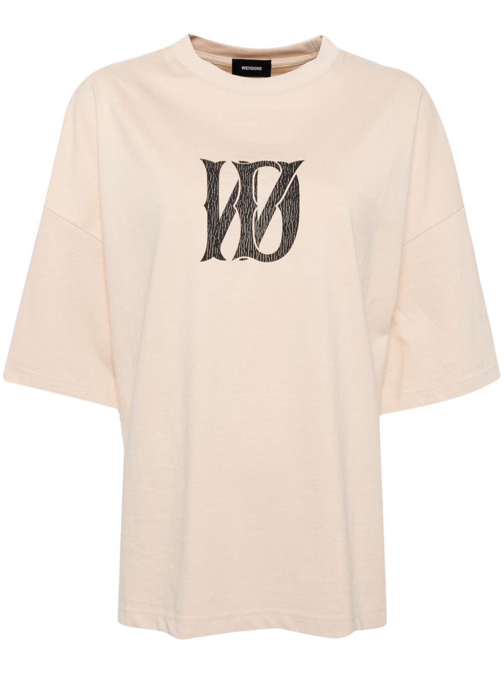 We11done logo印花T恤 - 中性色