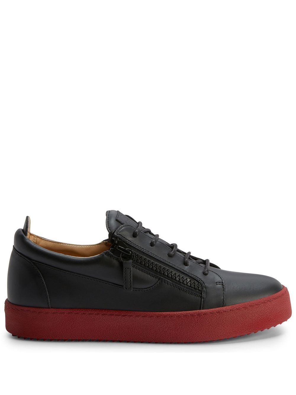 Giuseppe Zanotti Frankie 低帮皮质运动鞋 - 黑色