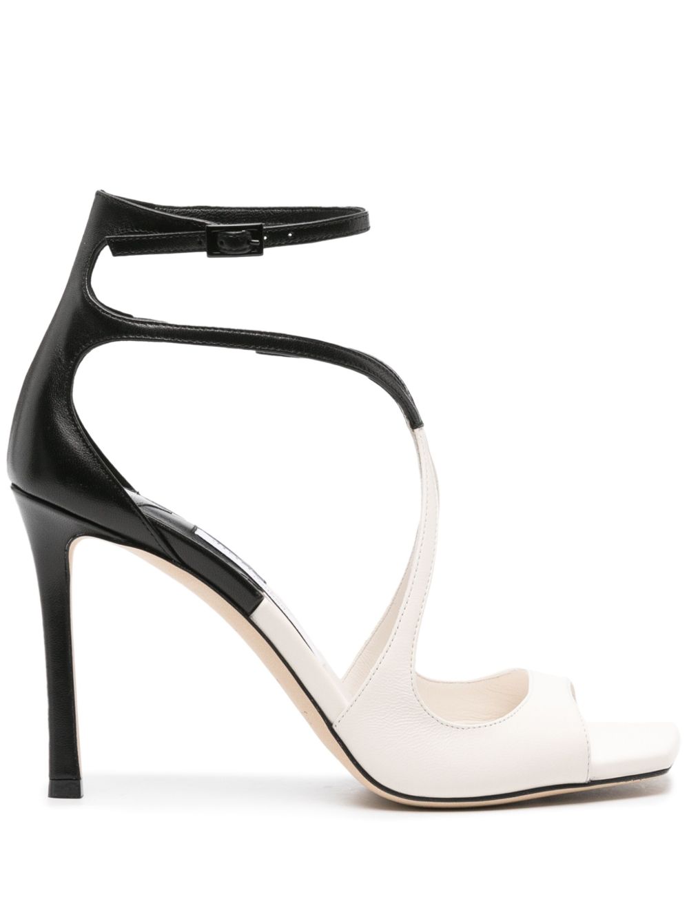 Jimmy Choo Azia 皮质高跟凉鞋 - 白色