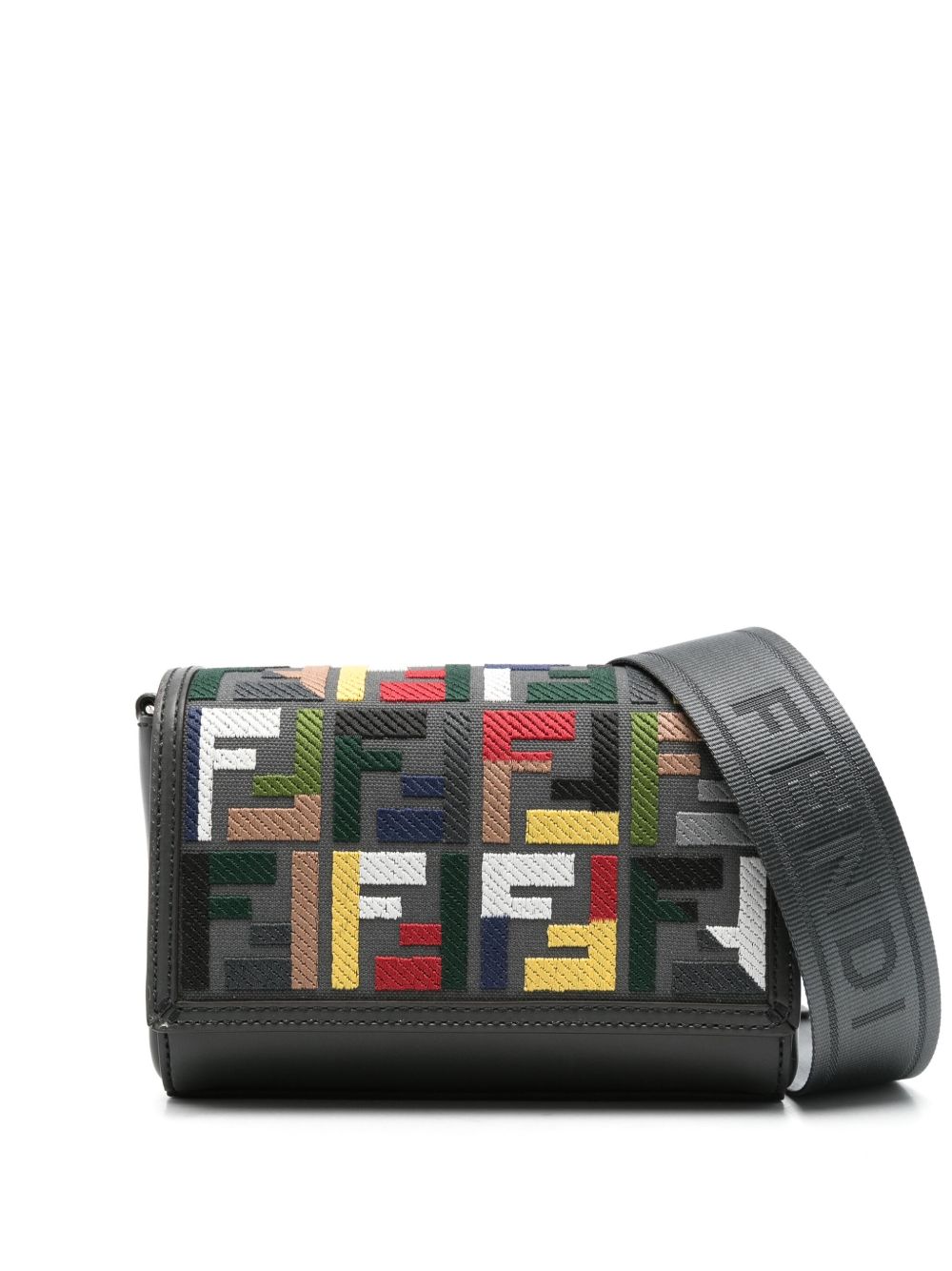 FENDI Compact 邮差包 - 灰色