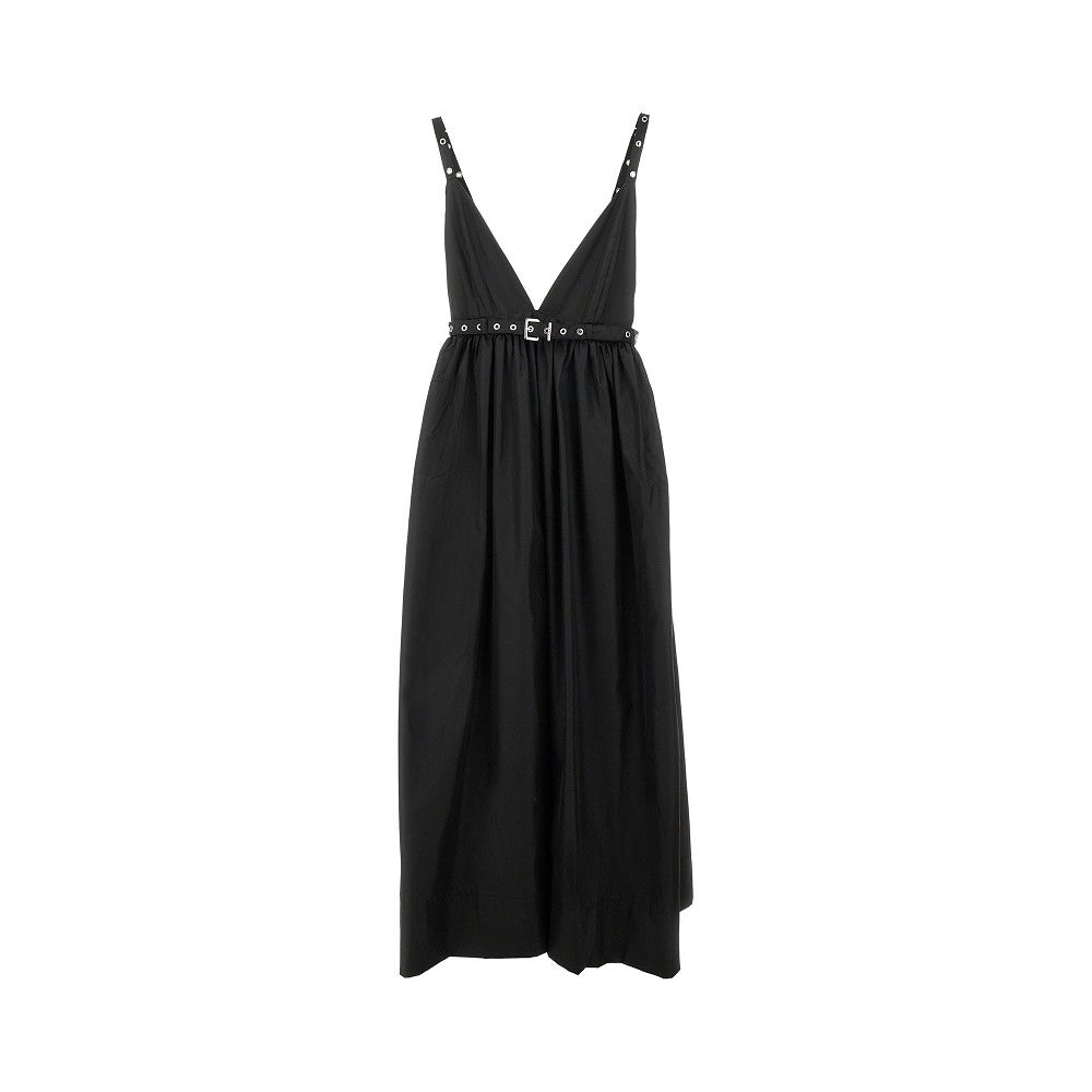 GANNI Nylon duchesse ankle-length dress Woman 36