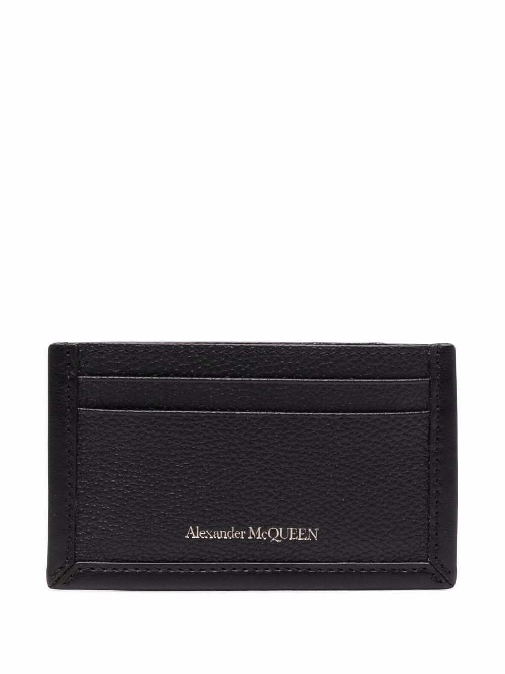 Alexander McQueen 亚历山大·麦昆 粒面皮质卡夹 - 黑色