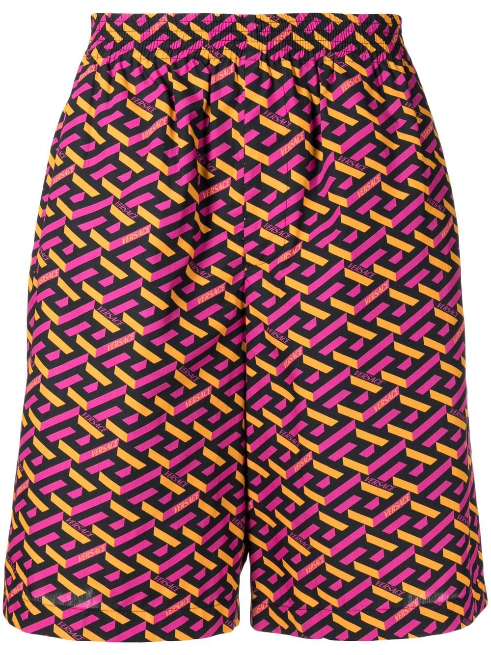 Versace 范思哲 logo几何图案泳裤 - 粉色
