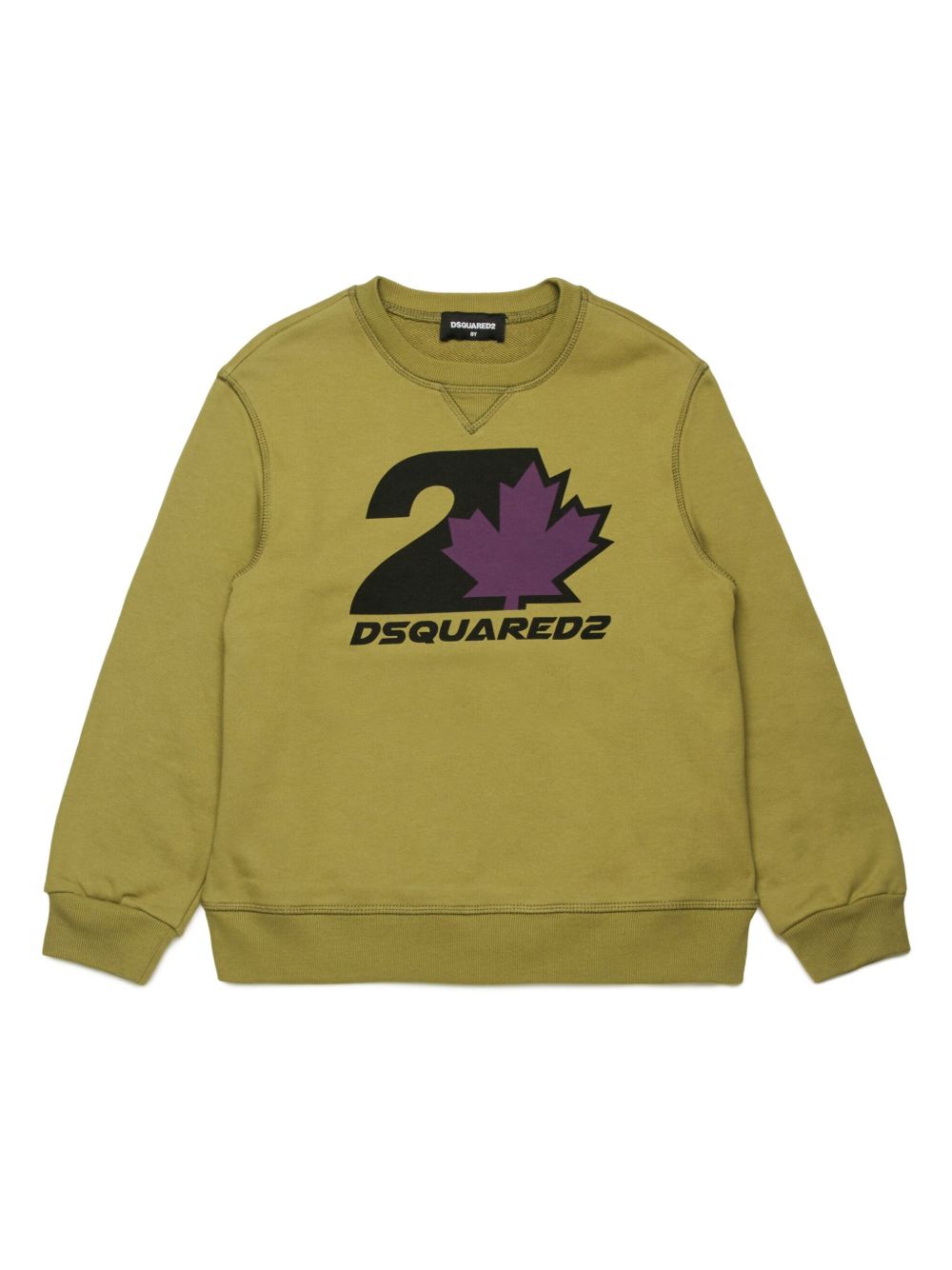 DSQUARED2 KIDS logo印花棉卫衣 - 绿色
