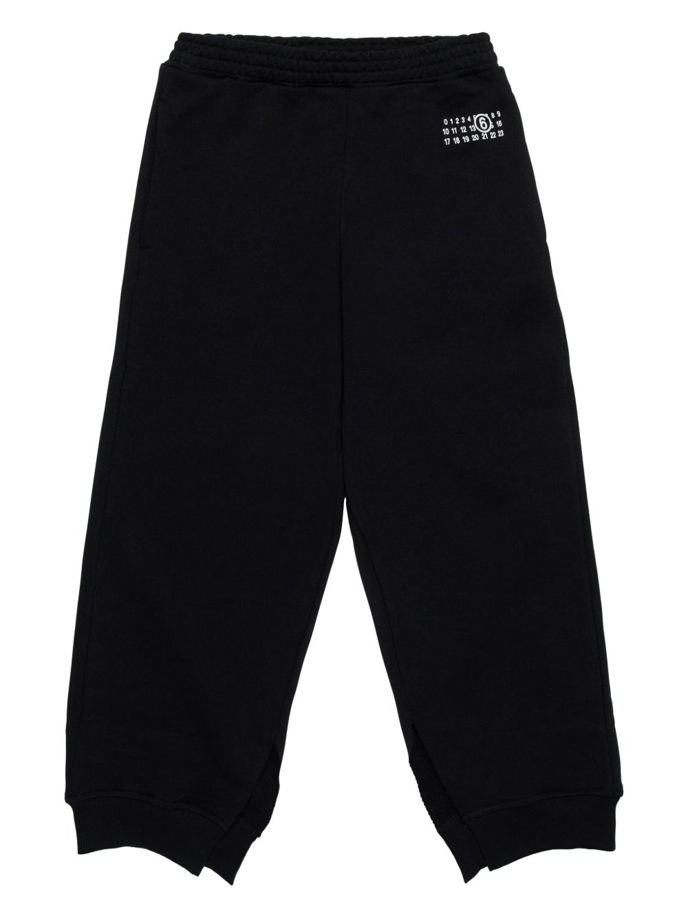 MM6 Maison Margiela Kids Numbers 图案运动裤 - 黑色