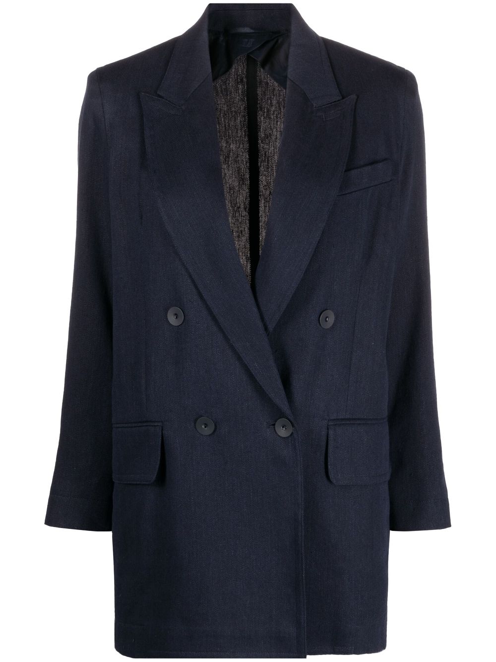 Max Mara 伪双排扣西装夹克 - 蓝色
