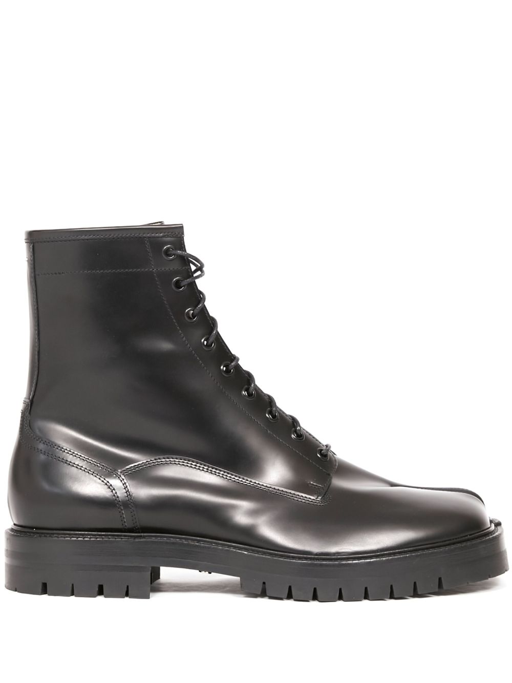 Maison Margiela Tabi 分趾系带靴 - 黑色