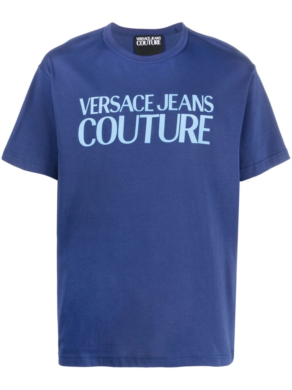 Versace Jeans Couture logo印花棉T恤 - 蓝色