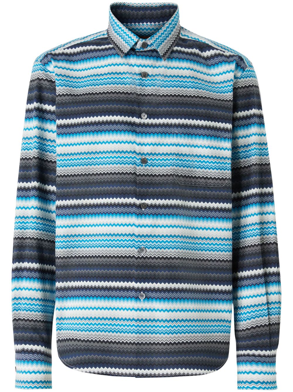 Missoni zigzag-print shirt - 蓝色