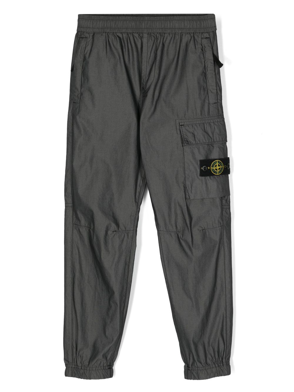 Stone Island Junior 罗盘贴花工装裤 - 黑色