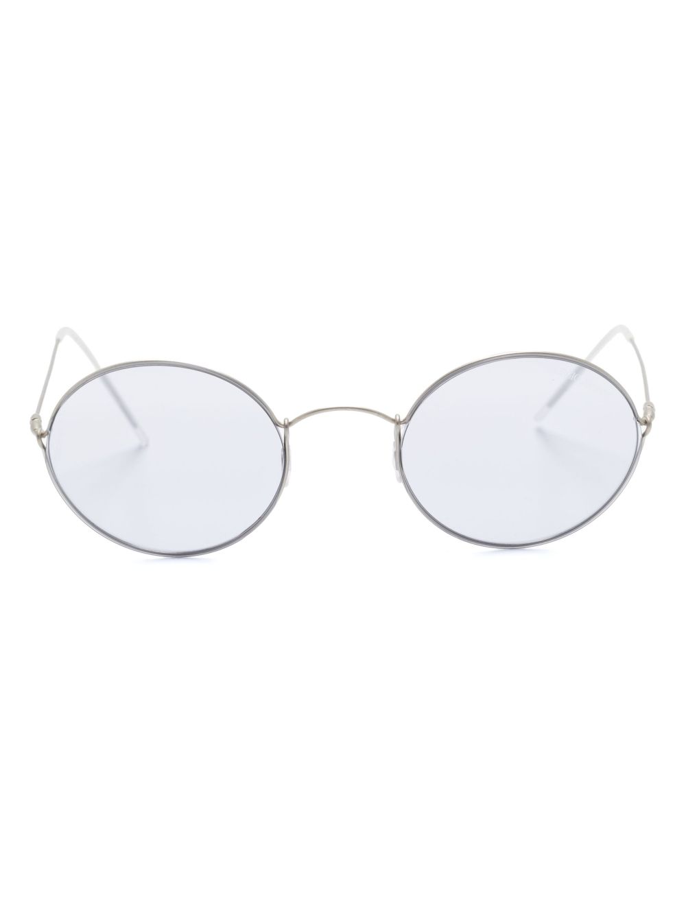 Giorgio Armani 有色镜片圆框太阳眼镜 - 银色
