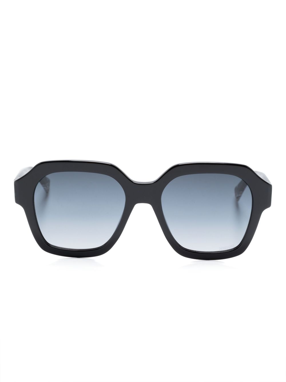 MISSONI EYEWEAR 渐色镜片长方框太阳眼镜 - 黑色