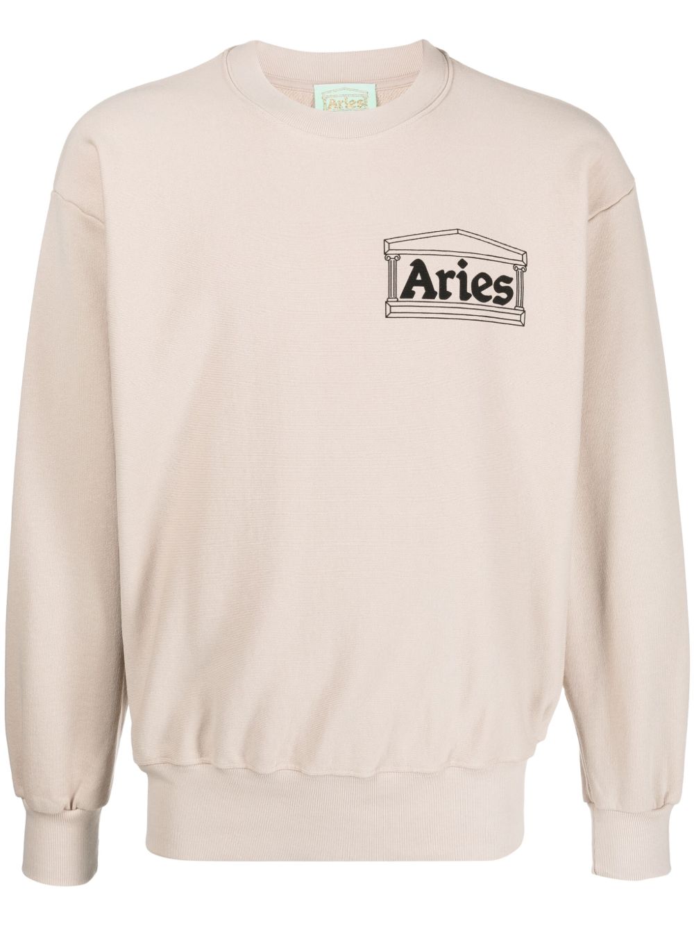 Aries logo印花罗纹卫衣 - 中性色