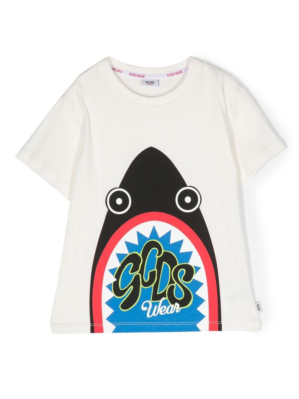 Gcds Kids logo印花细节T恤 - 白色