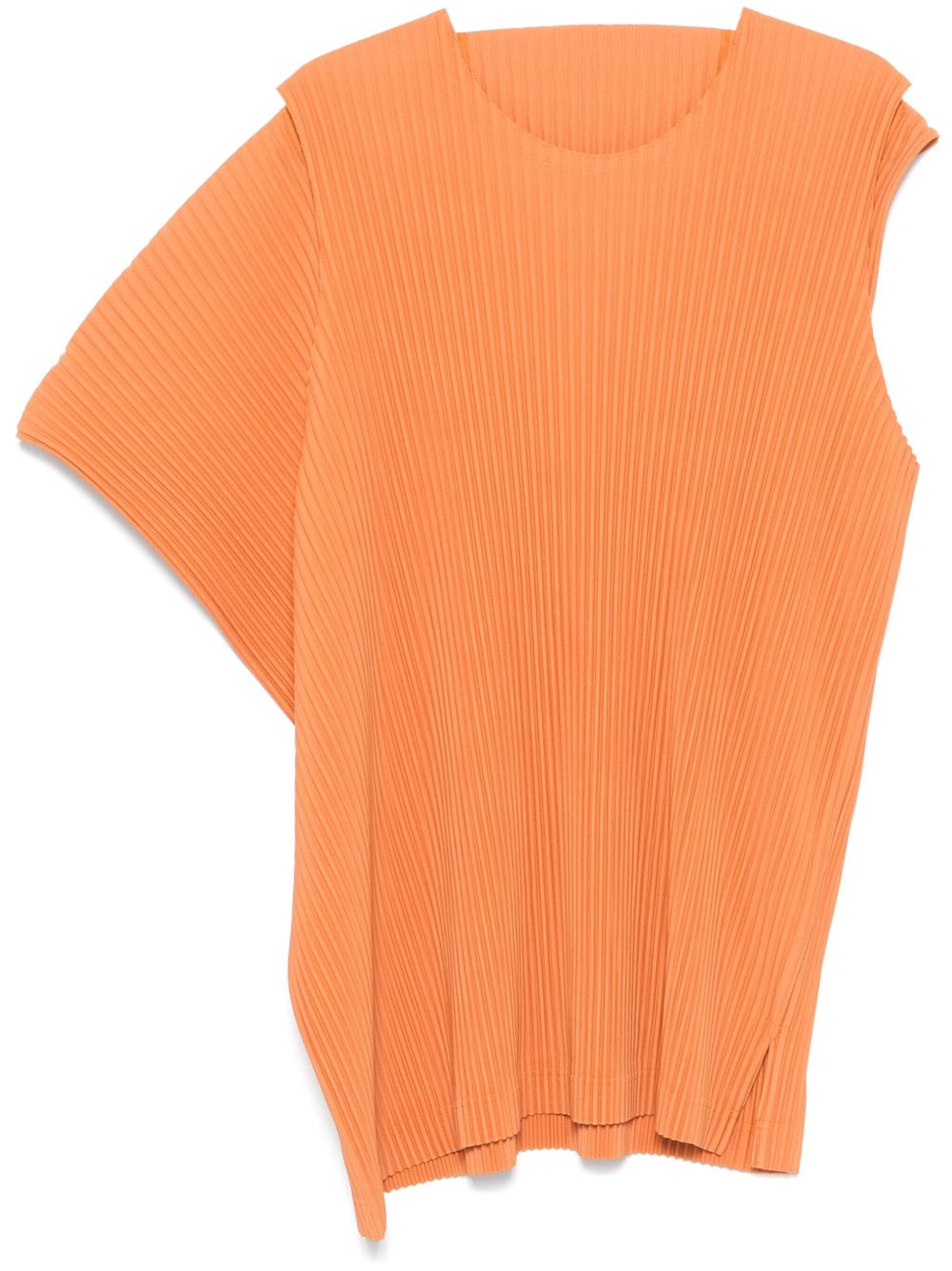 Homme Plissé Issey Miyake 垂坠拼接马甲 - 橘色