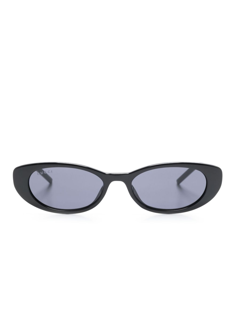 Gucci Eyewear 椭圆形框太阳眼镜 - 黑色