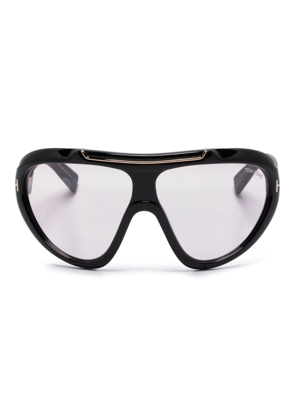 TOM FORD Eyewear Linden 超大框太阳眼镜 - 黑色
