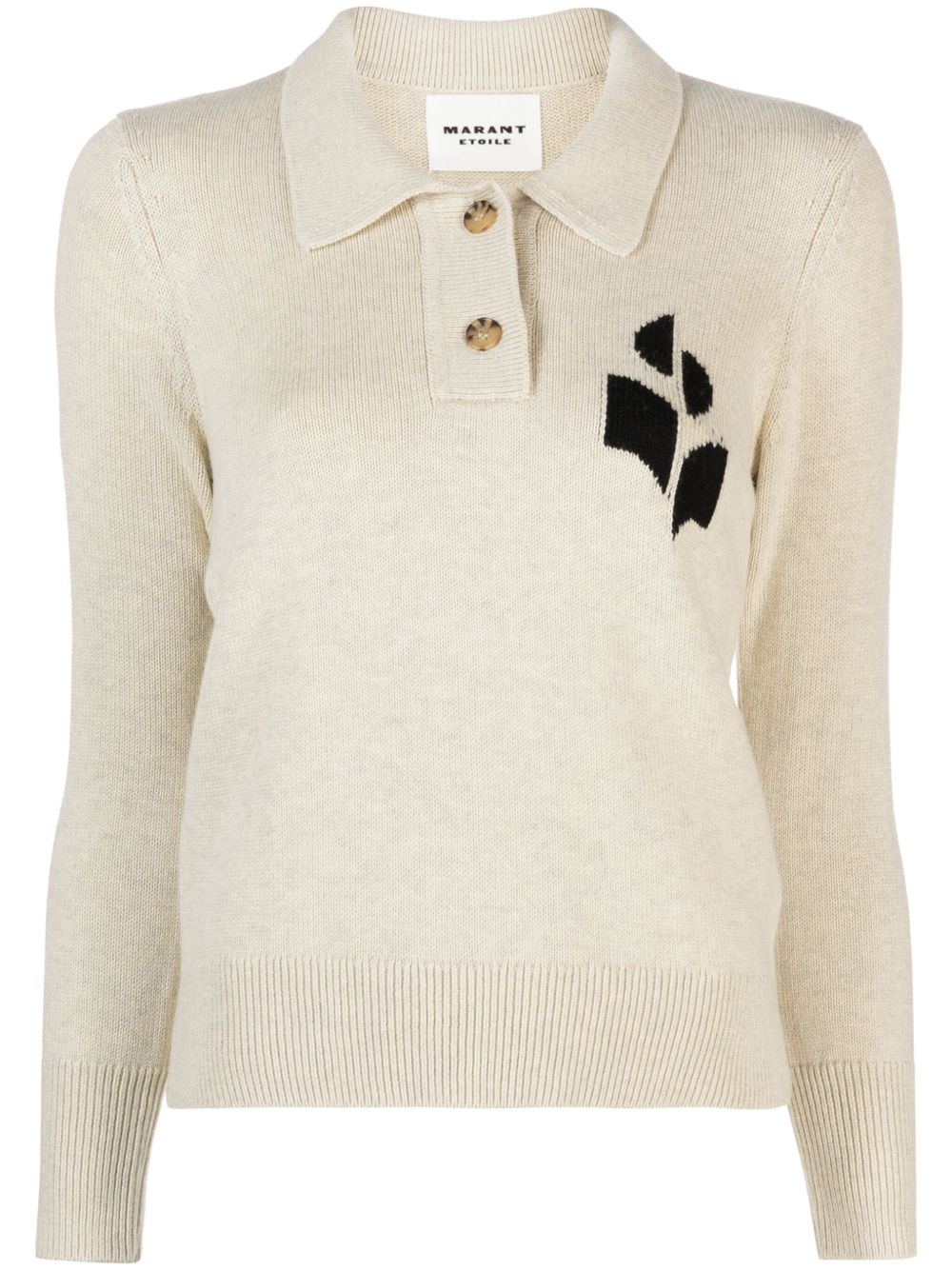MARANT ÉTOILE Nola 针织polo领卫衣 - 中性色