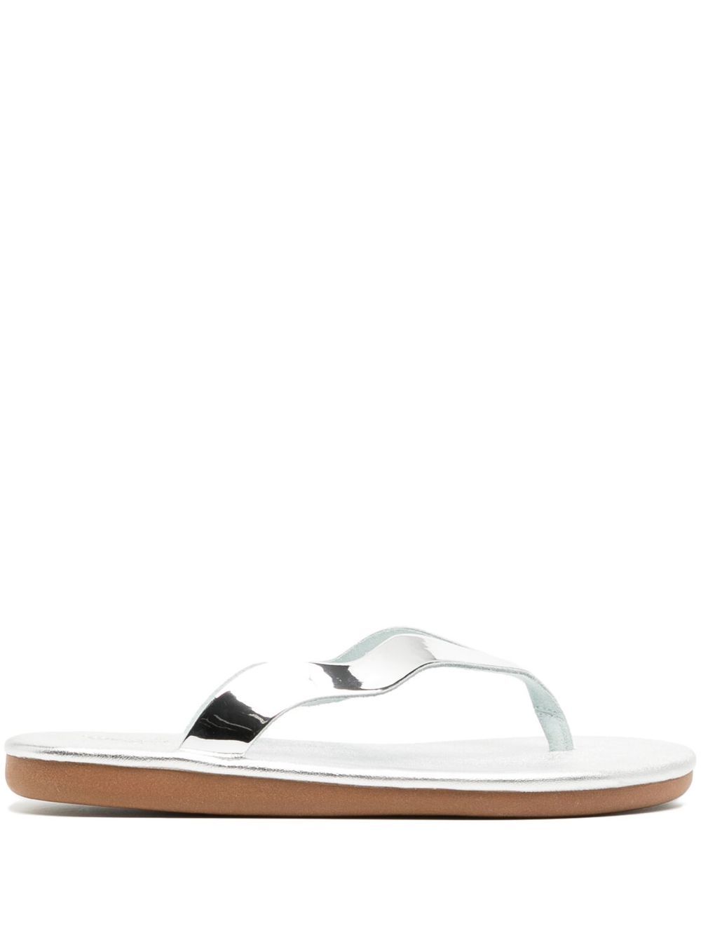 Ancient Greek Sandals Laconia 皮质凉鞋 - 银色