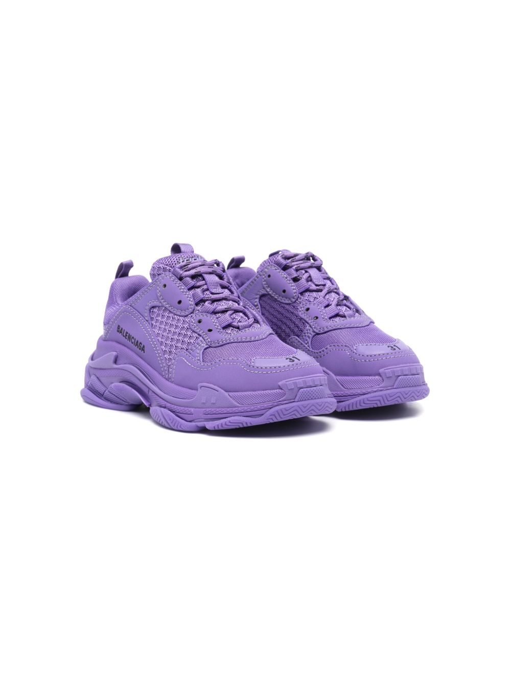 Balenciaga Kids Triple S 运动鞋 - 紫色