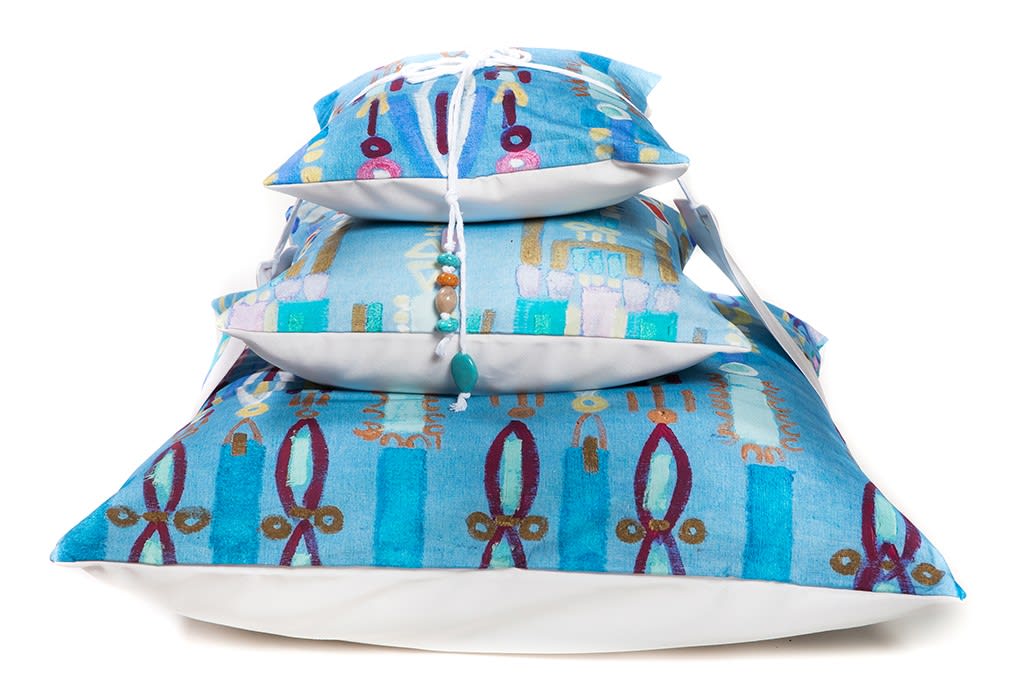 Le Botteghe su Gologone Pyramid Cushions 80x80 + 50x50 + 40x40 X H 60 Cm