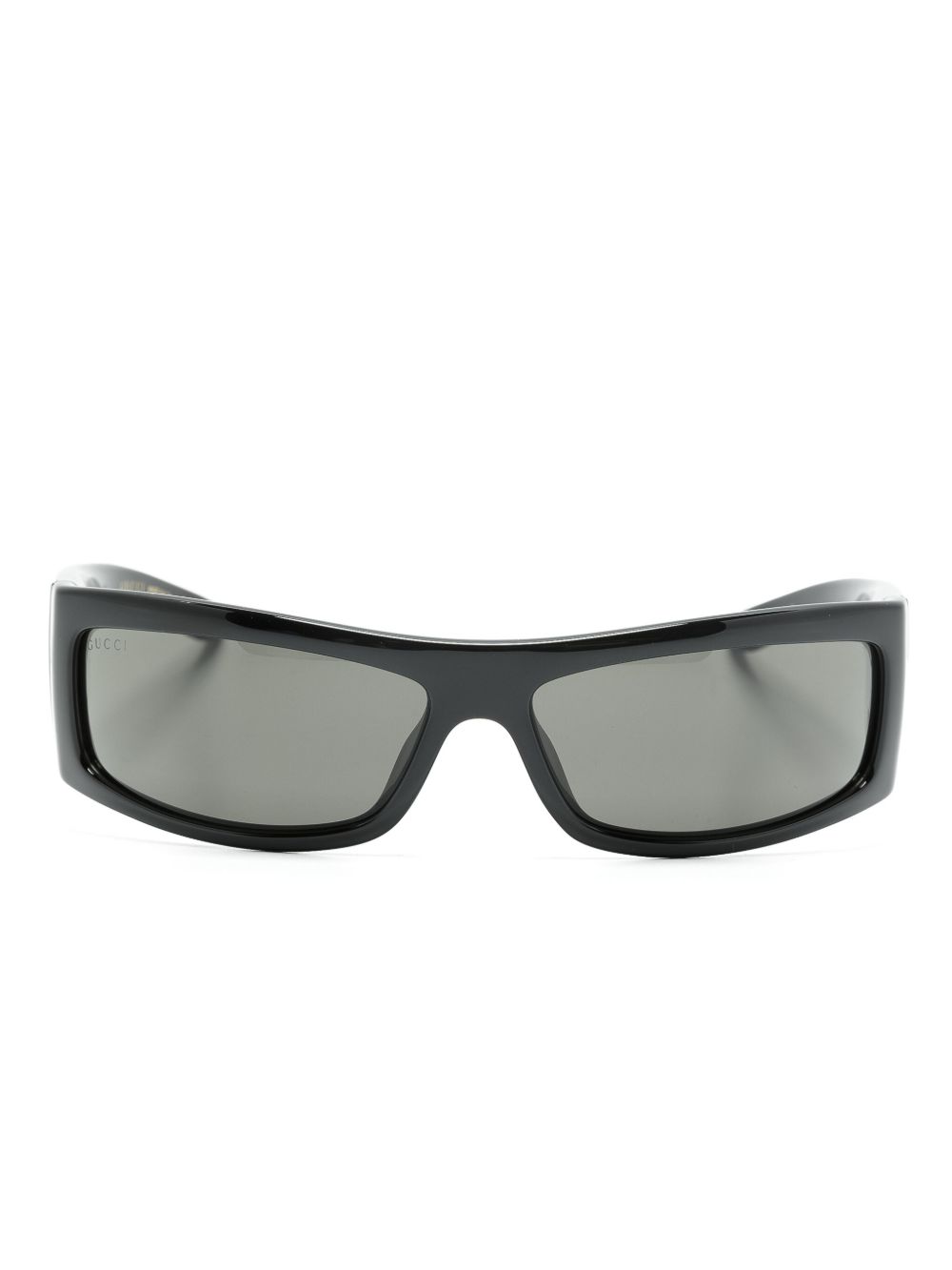 Gucci Eyewear 有色镜片长方框太阳眼镜 - 黑色