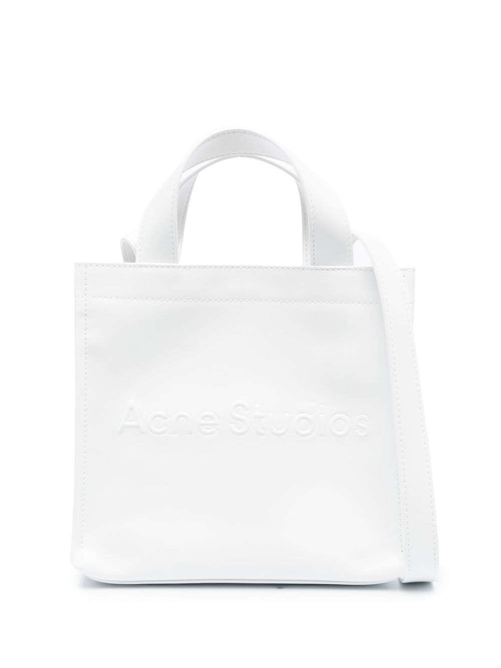 Acne Studios logo压纹手提包 - 白色