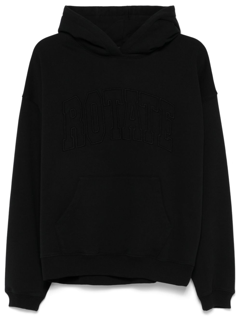 ROTATE BIRGER CHRISTENSEN logo刺绣连帽衫 - 黑色