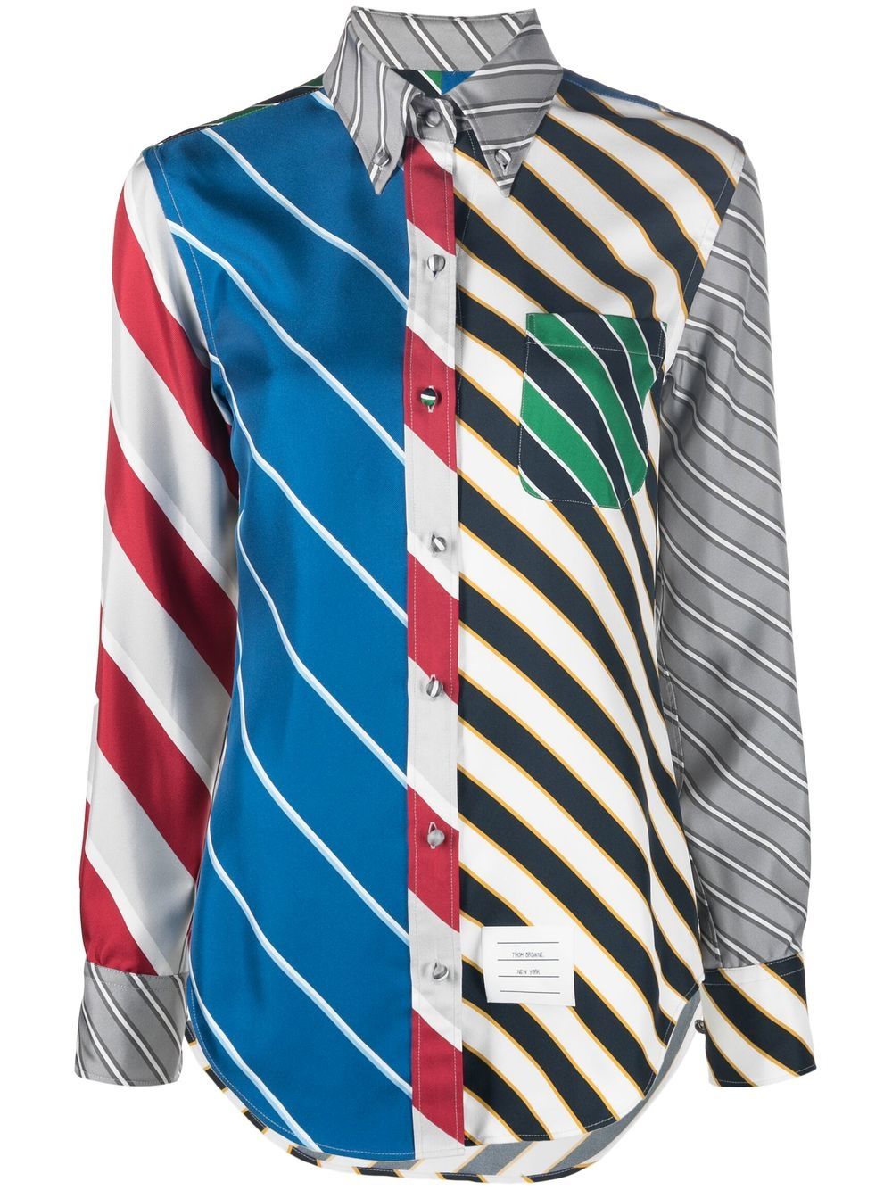 Thom Browne Funmax 雨棚条纹图案衬衫 - 中性色