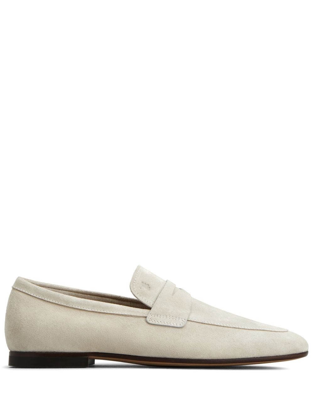 Tod's logo标记绒面皮乐福鞋 - 中性色