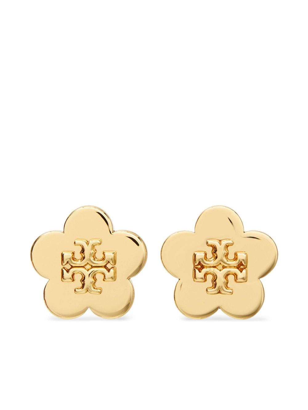 Tory Burch Kira Flower 耳钉 - 金色