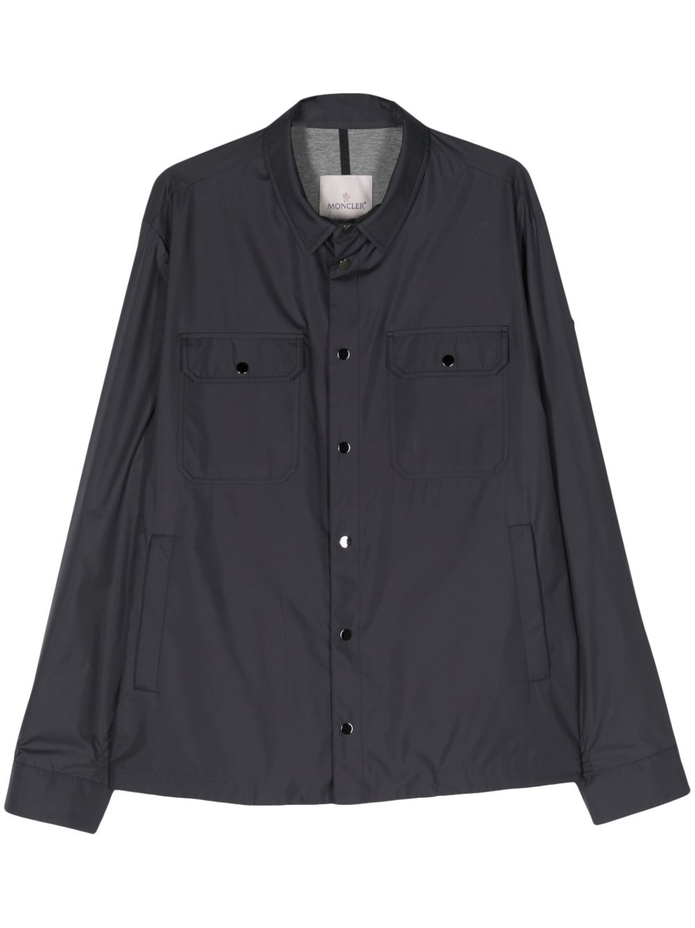 Moncler Piz 摁扣衬衫式夹克 - 蓝色