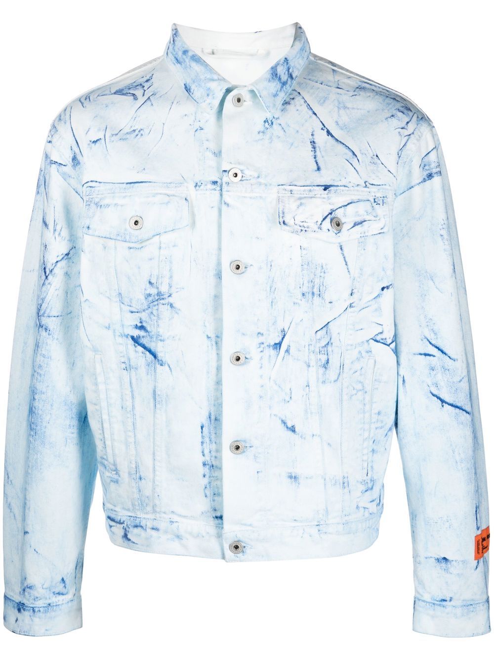 Heron Preston Overdyed 排扣衬衫式夹克 - 蓝色