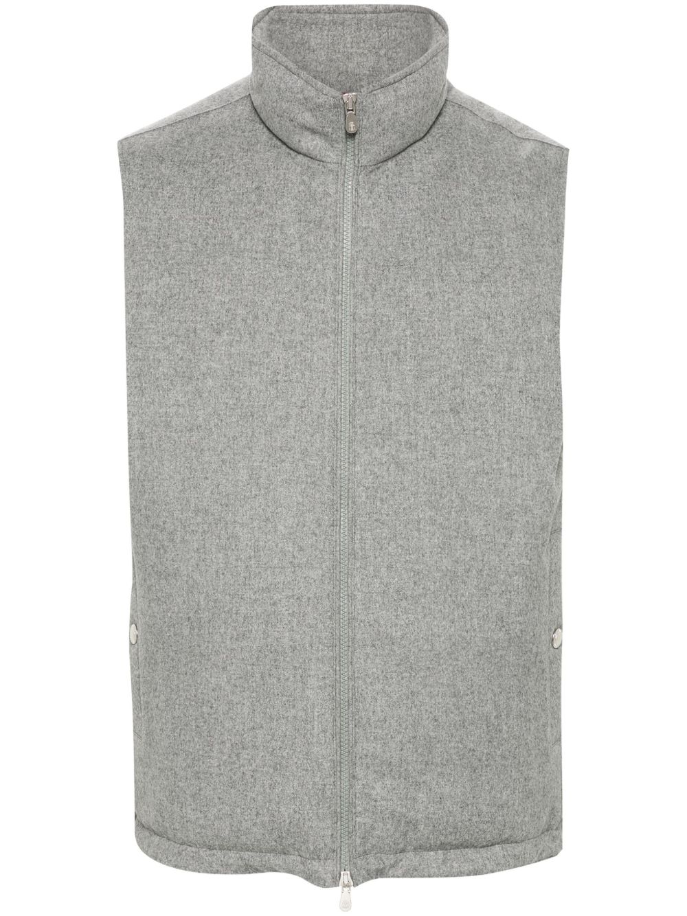 Brunello Cucinelli 高领羊毛马甲 - 灰色