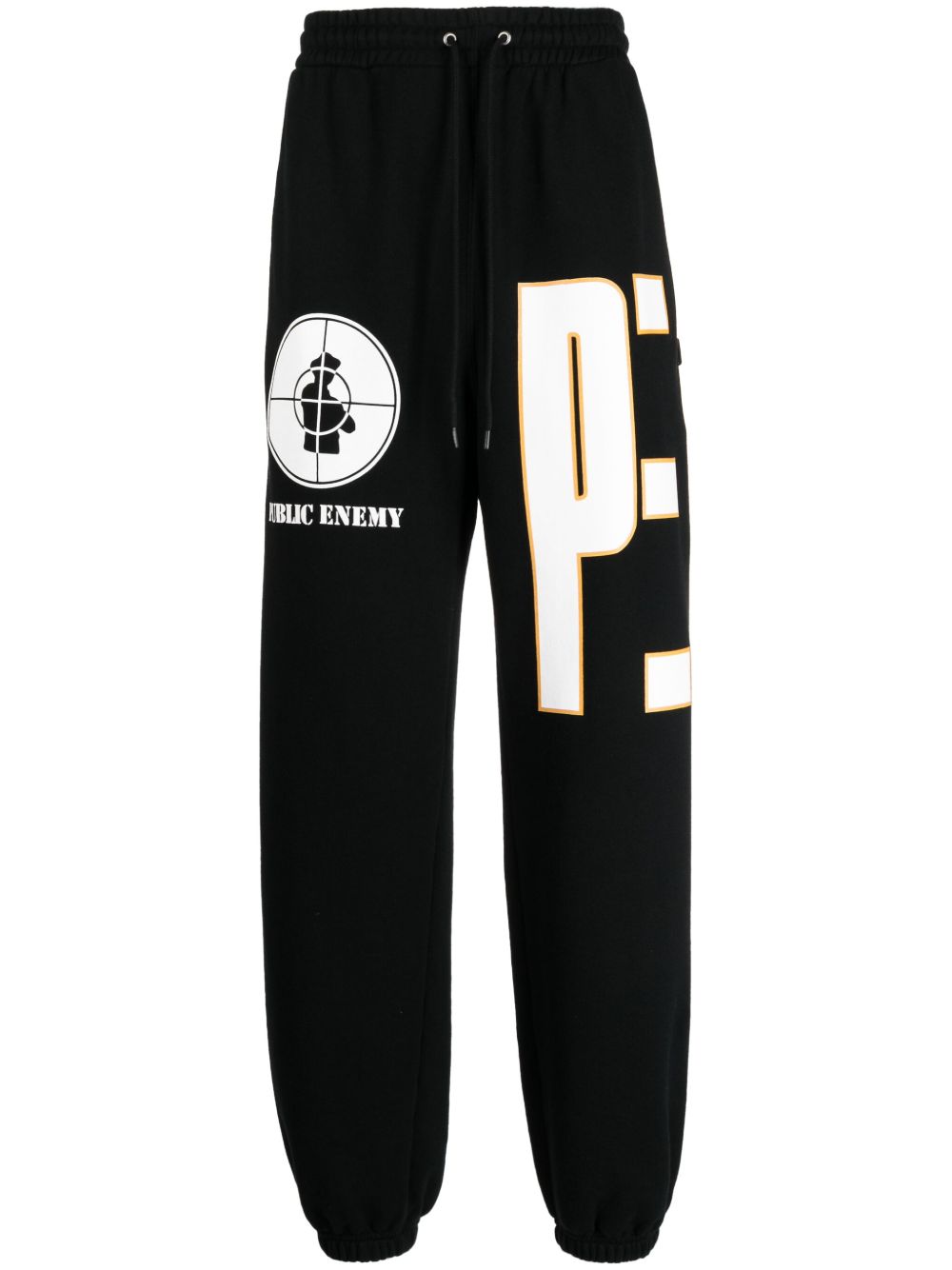 Neighborhood x Public Enemy logo印花运动裤 - 黑色