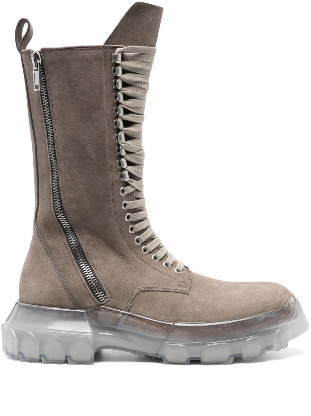 Rick Owens 系带纳帕皮靴 - 中性色