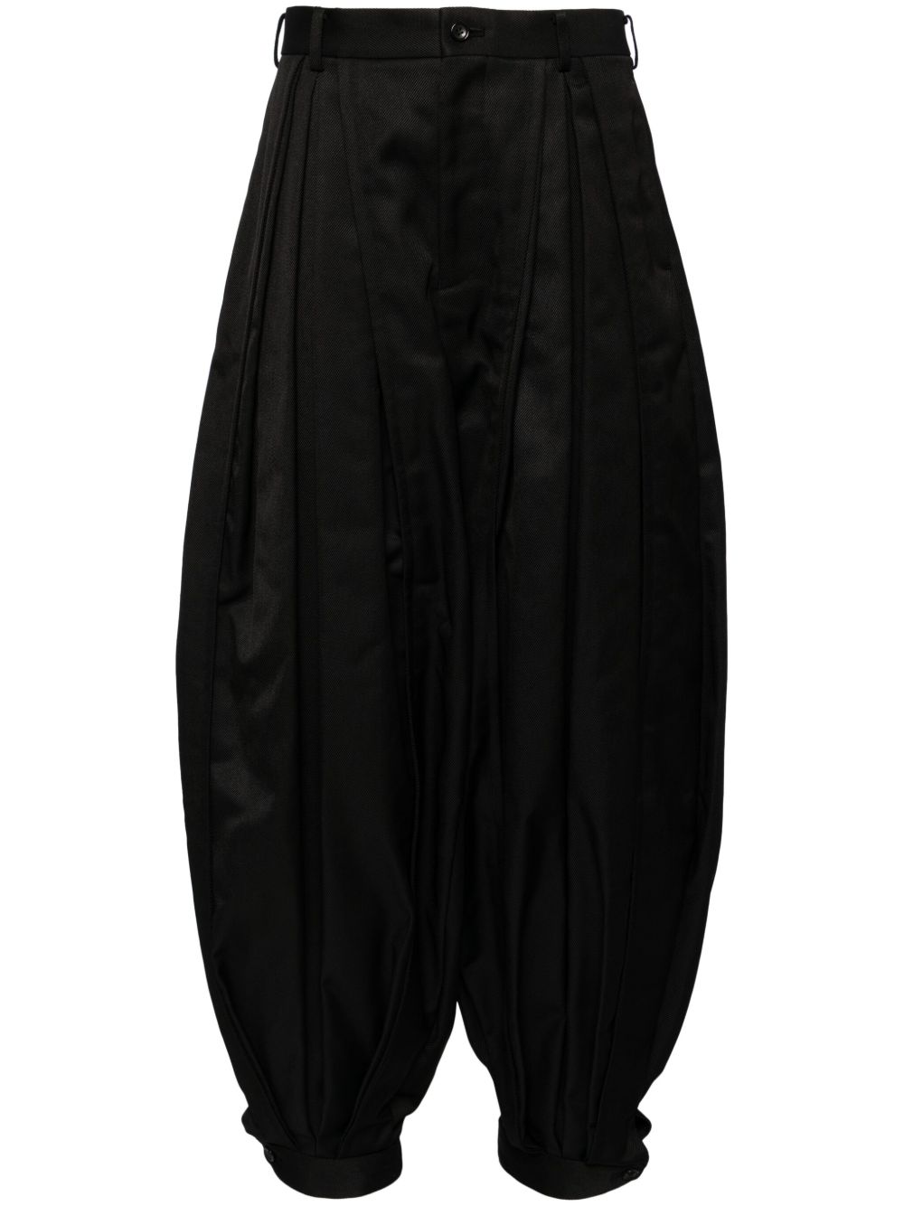 Comme des Garçons Homme Plus 纽扣袢带长裤 - 黑色