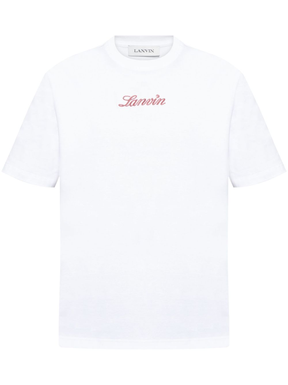 Lanvin logo刺绣T恤 - 白色