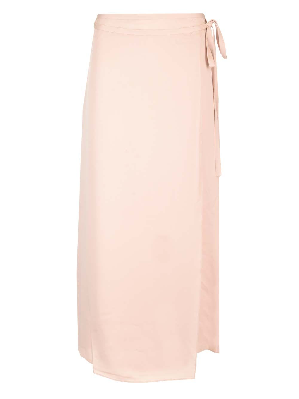 Theory Pastel Pink Midi Skirt