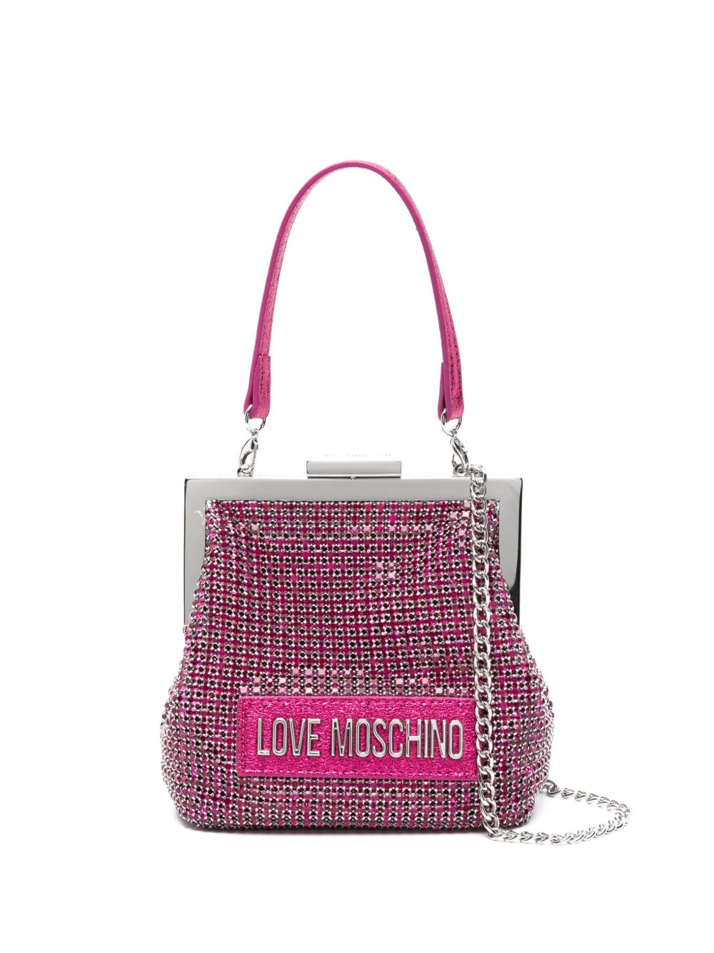 Love Moschino logo手拿包 - 粉色